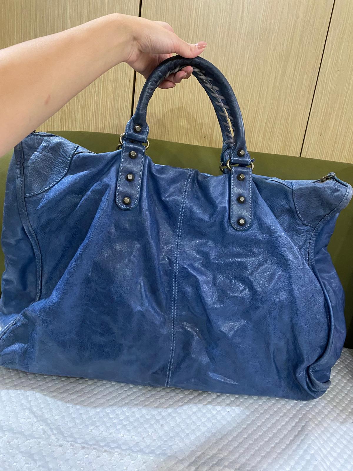 Balenciaga Large City Bag in blue