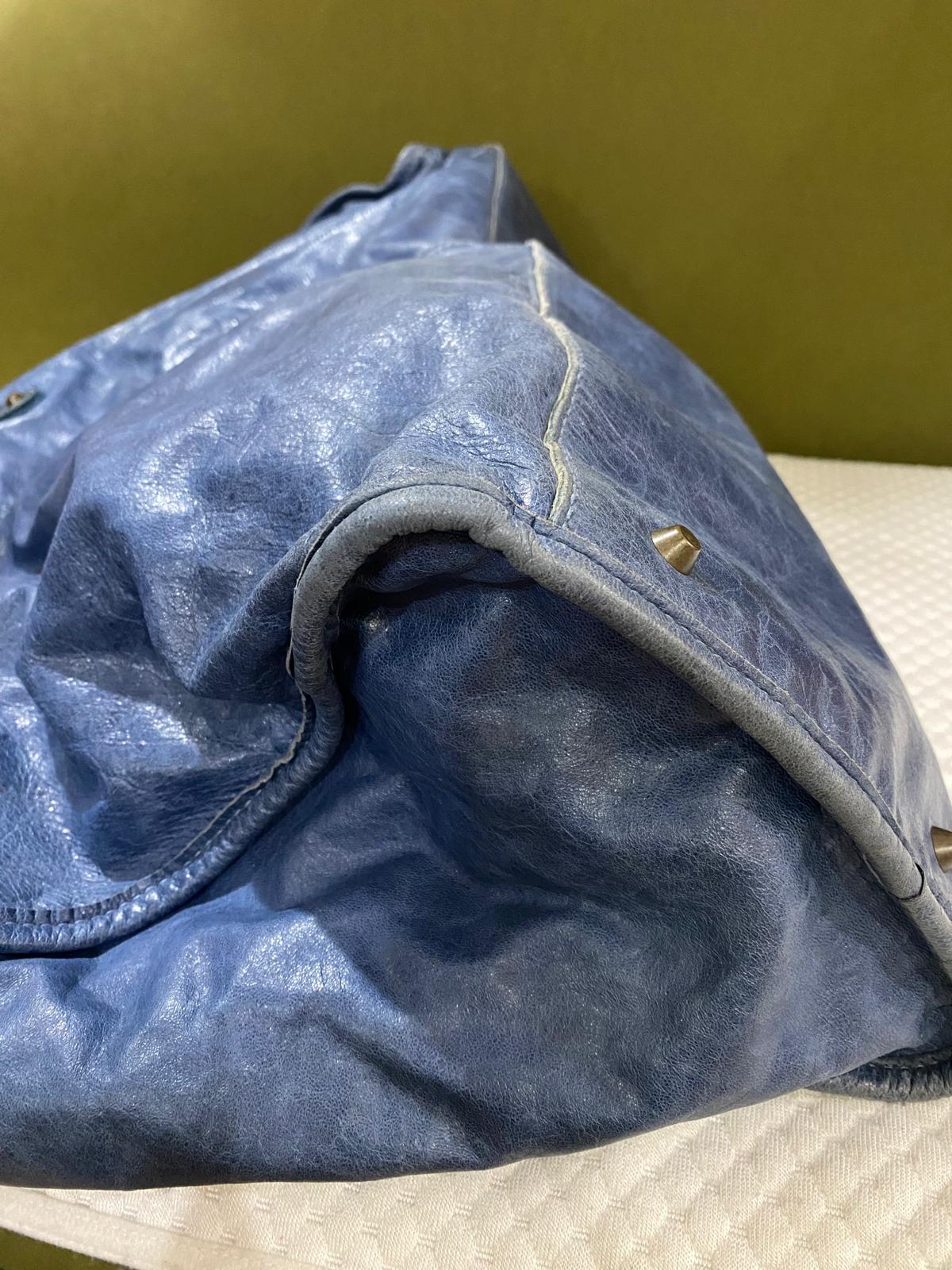 Balenciaga Large City Bag in blue
