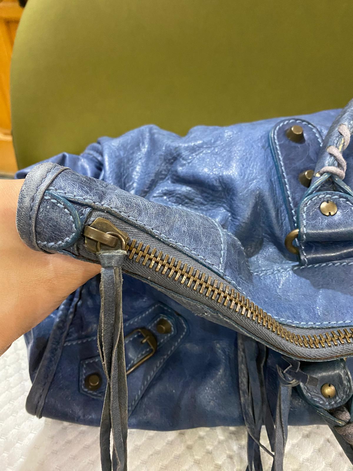 Balenciaga Large City Bag in blue