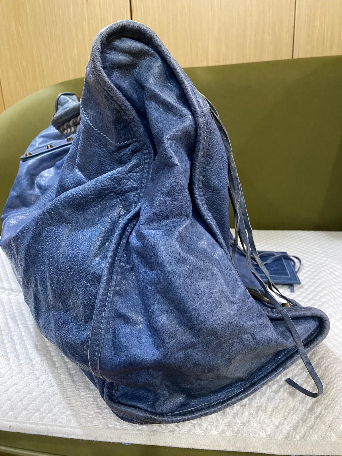 Balenciaga Large City Bag in blue