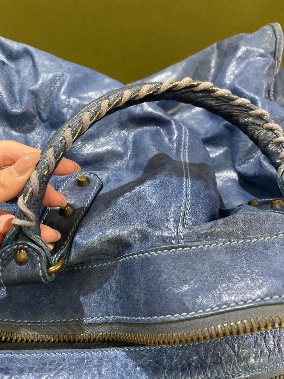Balenciaga Large City Bag in blue
