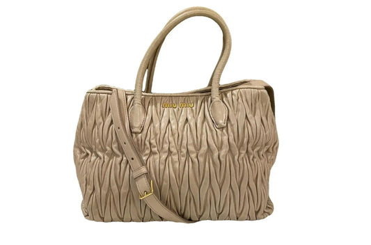 Miu Miu Matelasse Tote bag with long strap