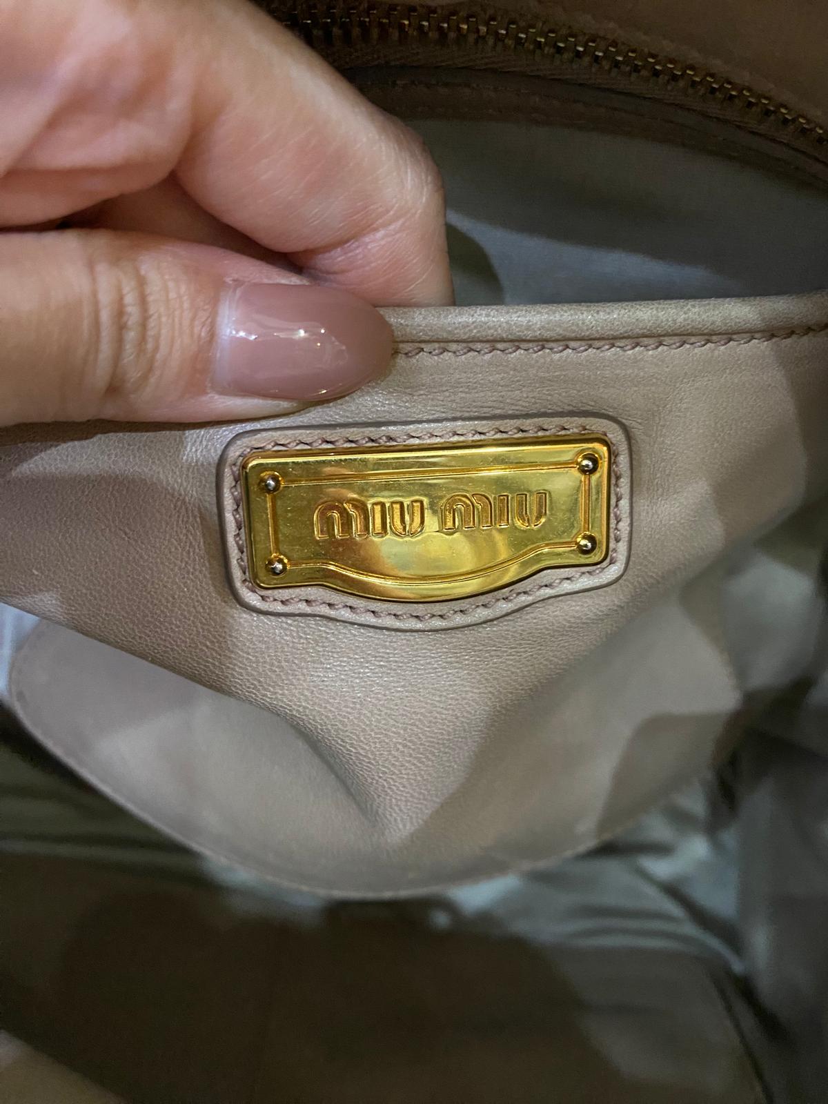 Miu Miu Matelasse Tote bag with long strap