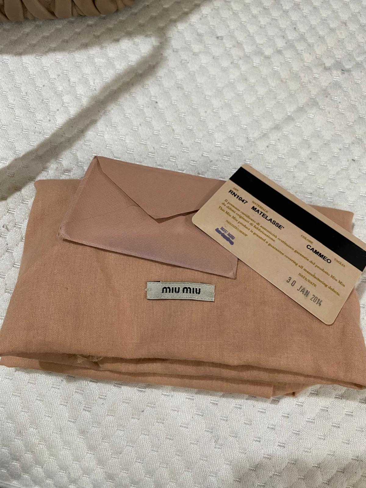 Miu Miu Matelasse Tote bag with long strap
