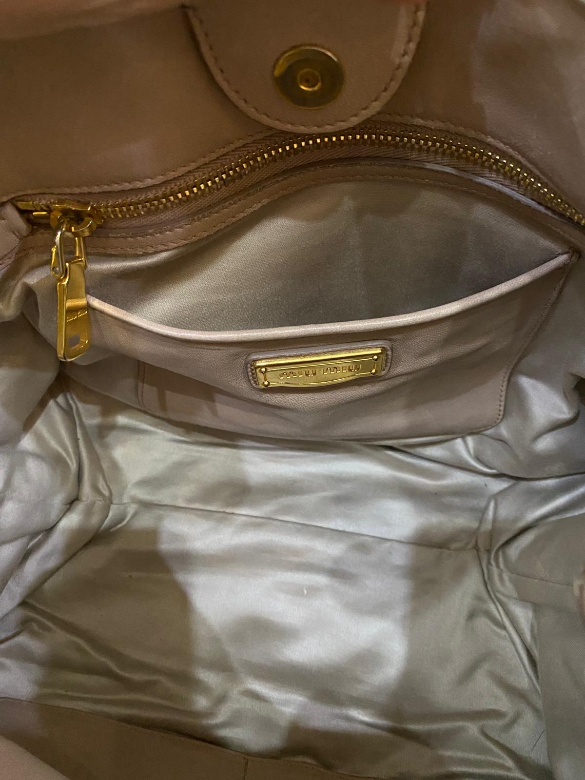 Miu Miu Matelasse Tote bag with long strap