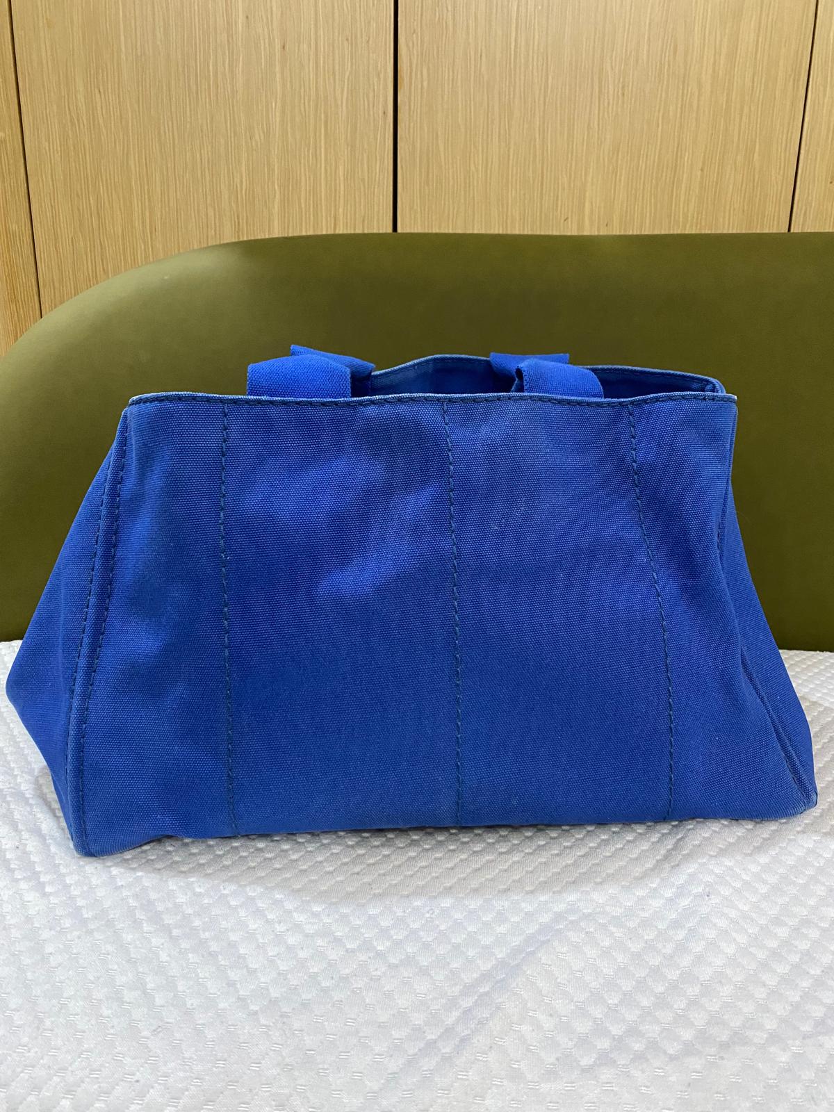 Prada Canapa Canvas Tote in blue