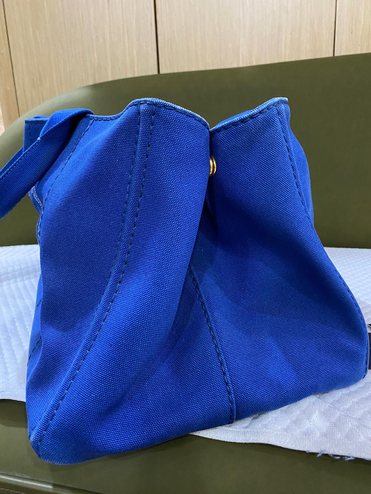 Prada Canapa Canvas Tote in blue