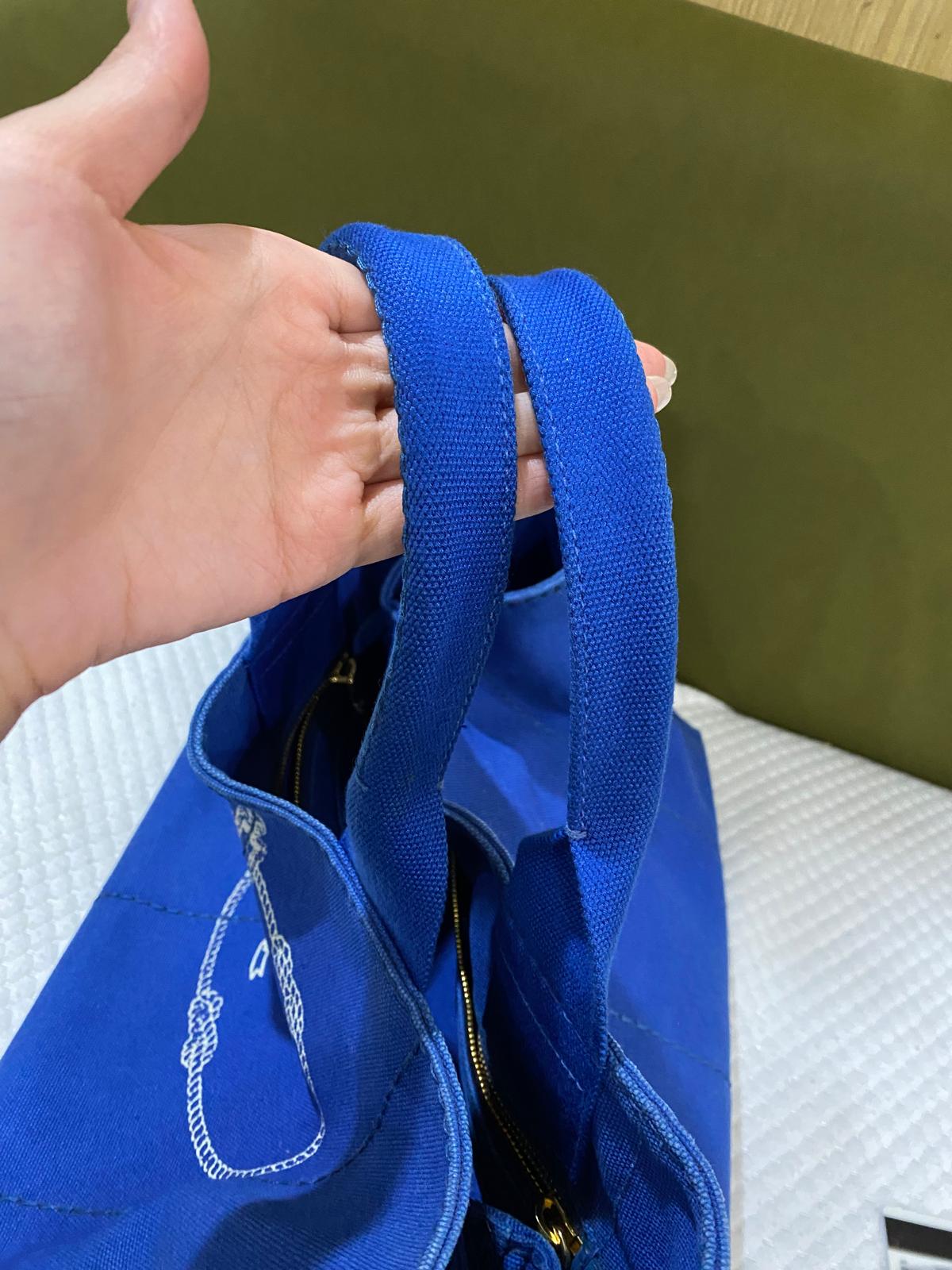 Prada Canapa Canvas Tote in blue