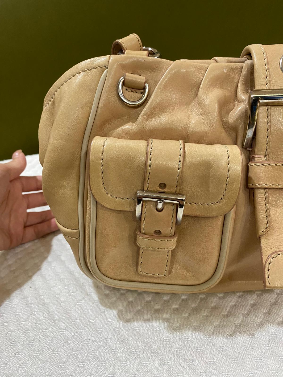 Prada Vintage Moon Leather Shoulder Bag