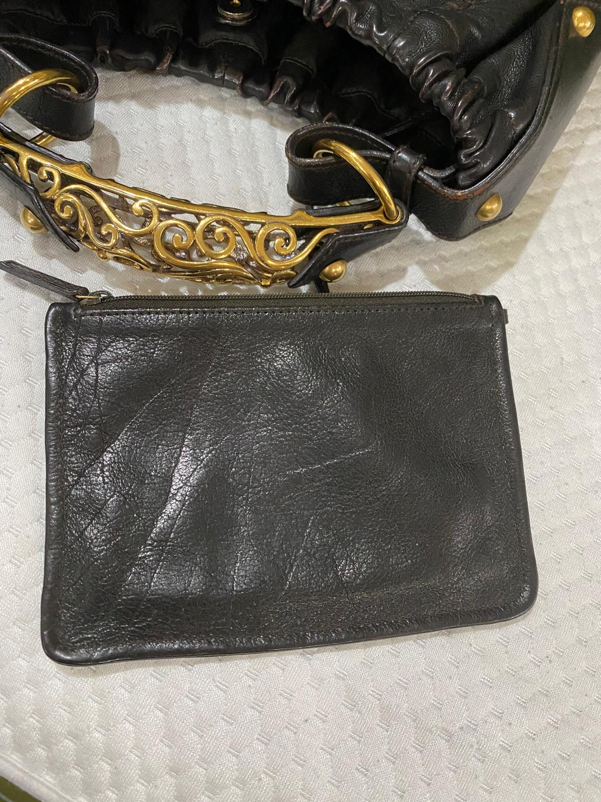 Yves Saint Laurent Rive Gauche Mombasa Vincennes bag in dark brown