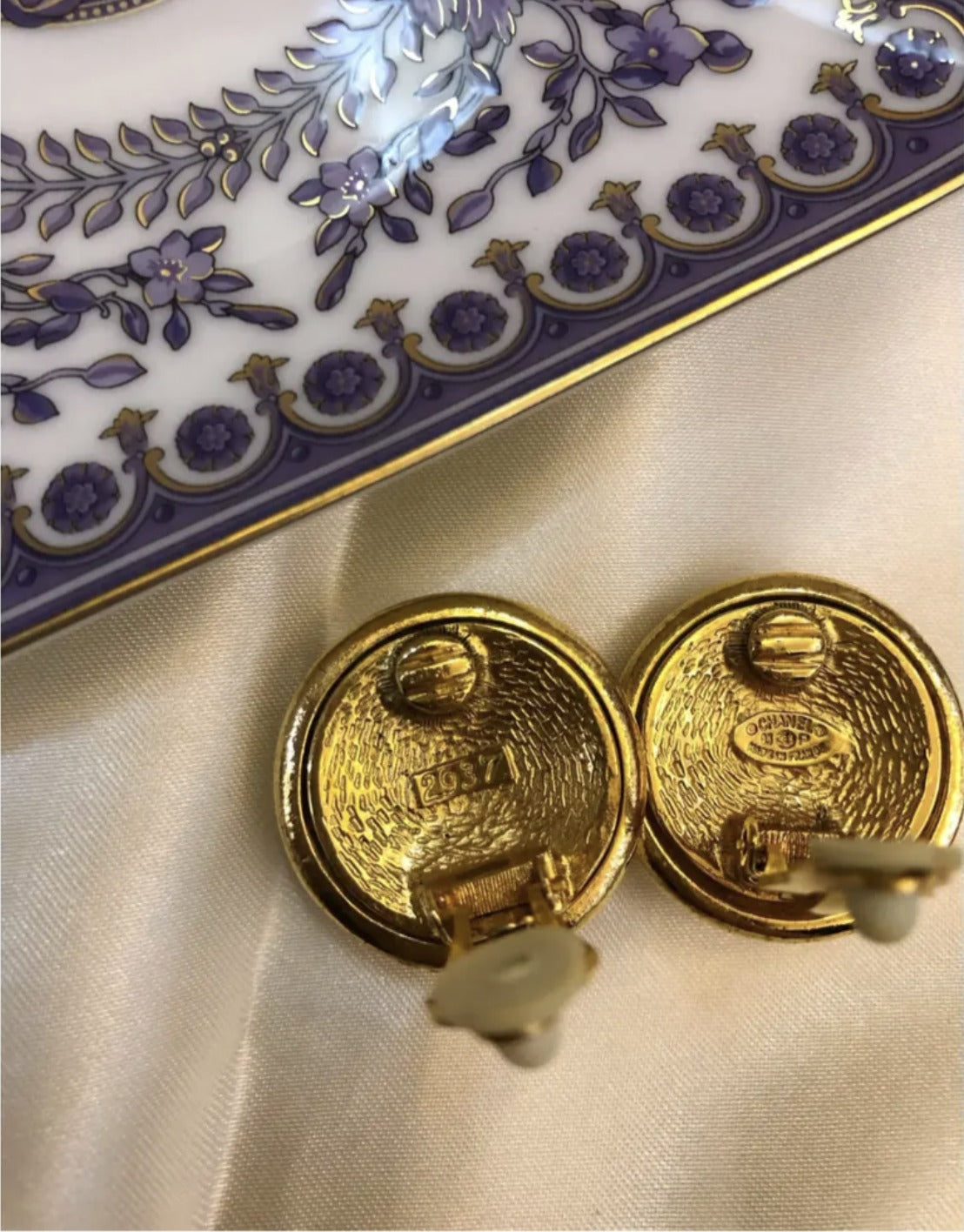 Chanel Vintage Clip On Earrings