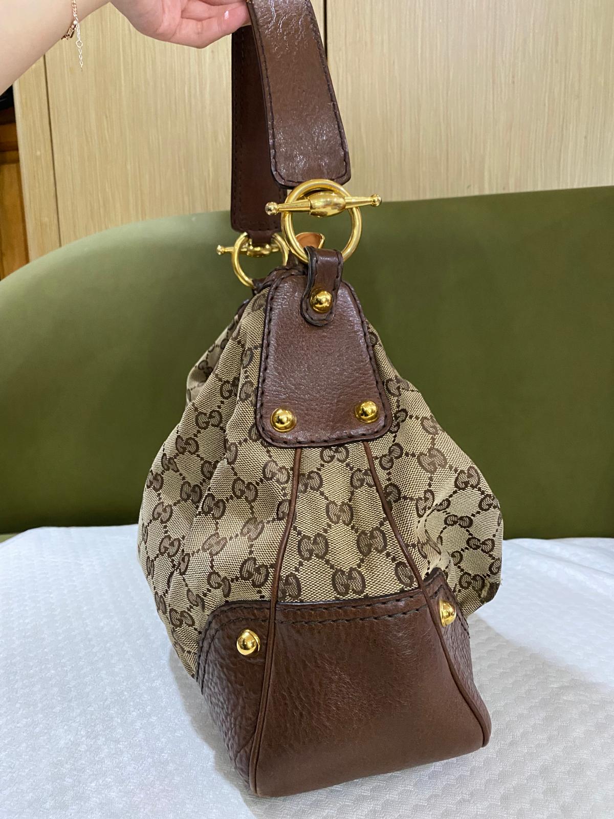Gucci GG Monogram Jockey Hobo Shoulder bag