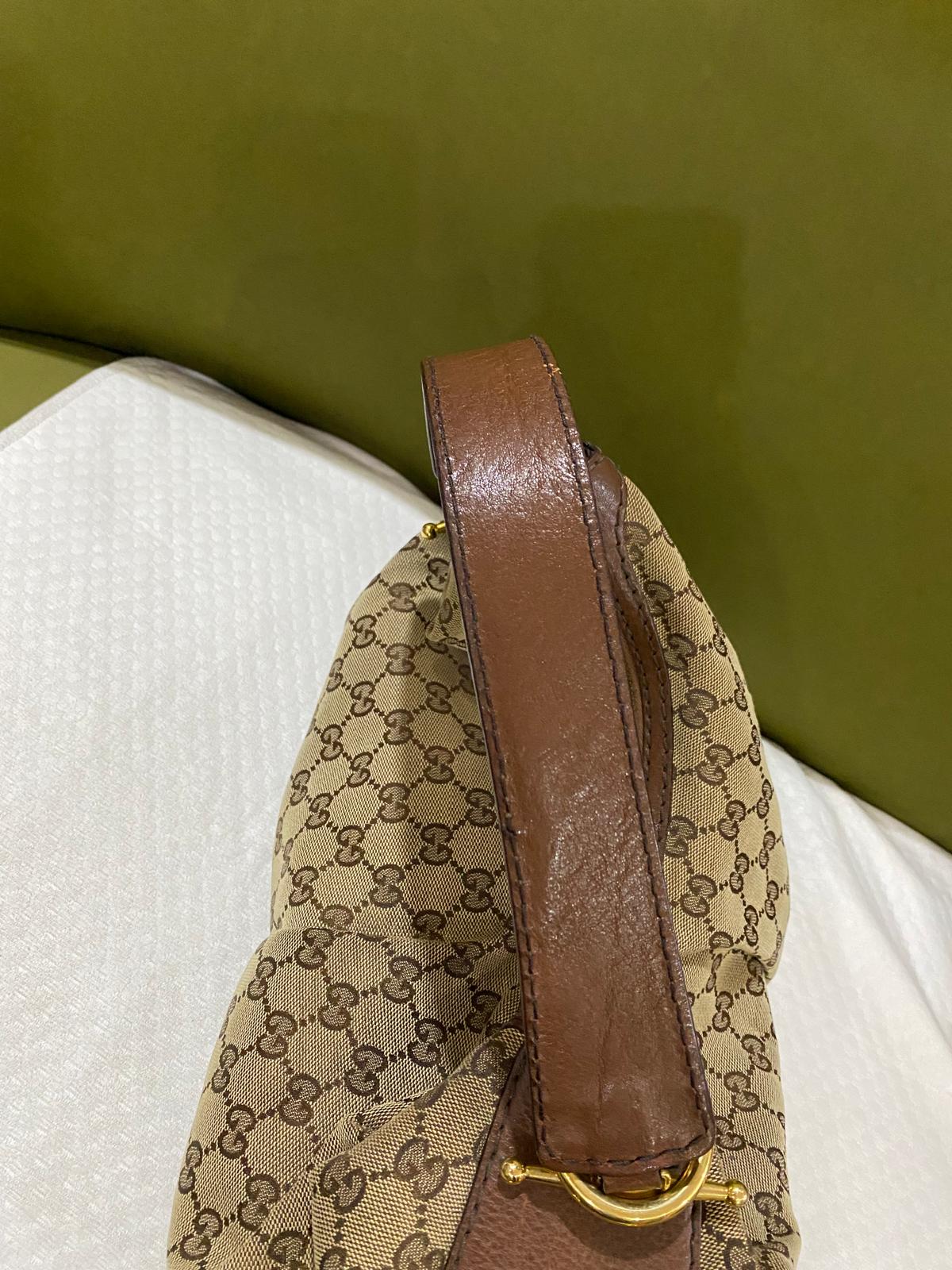 Gucci GG Monogram Jockey Hobo Shoulder bag