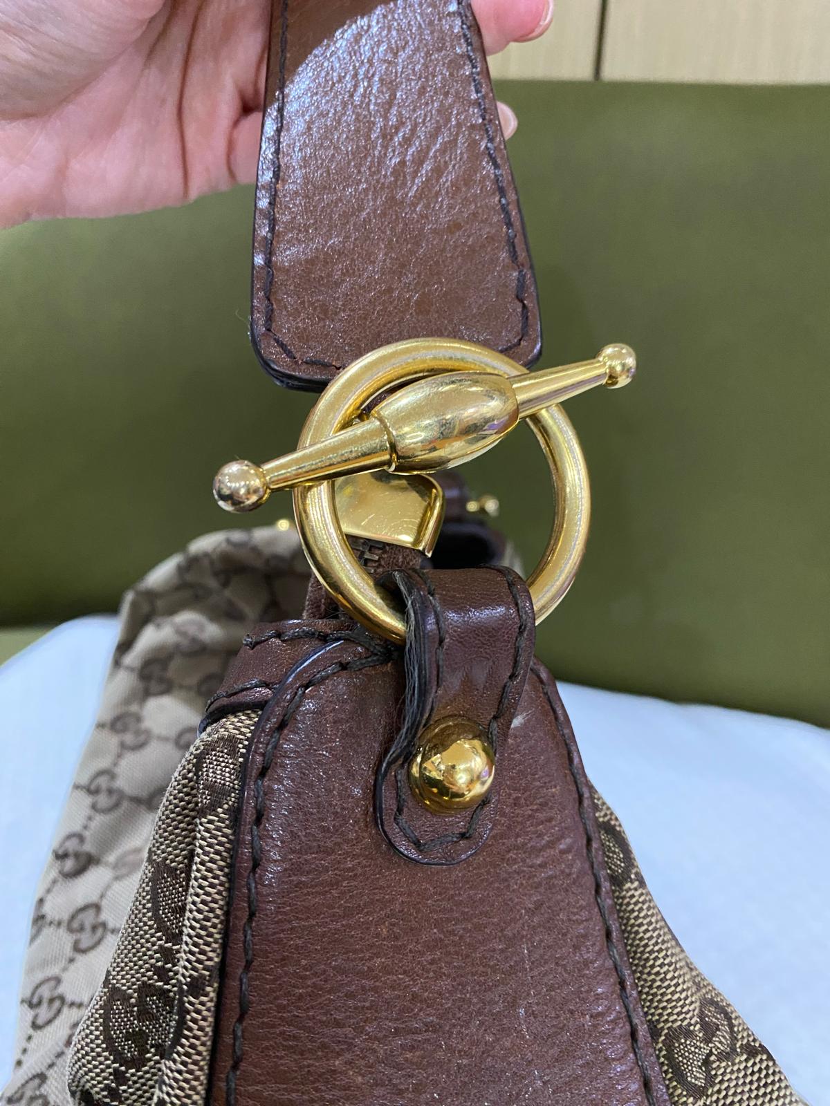Gucci GG Monogram Jockey Hobo Shoulder bag
