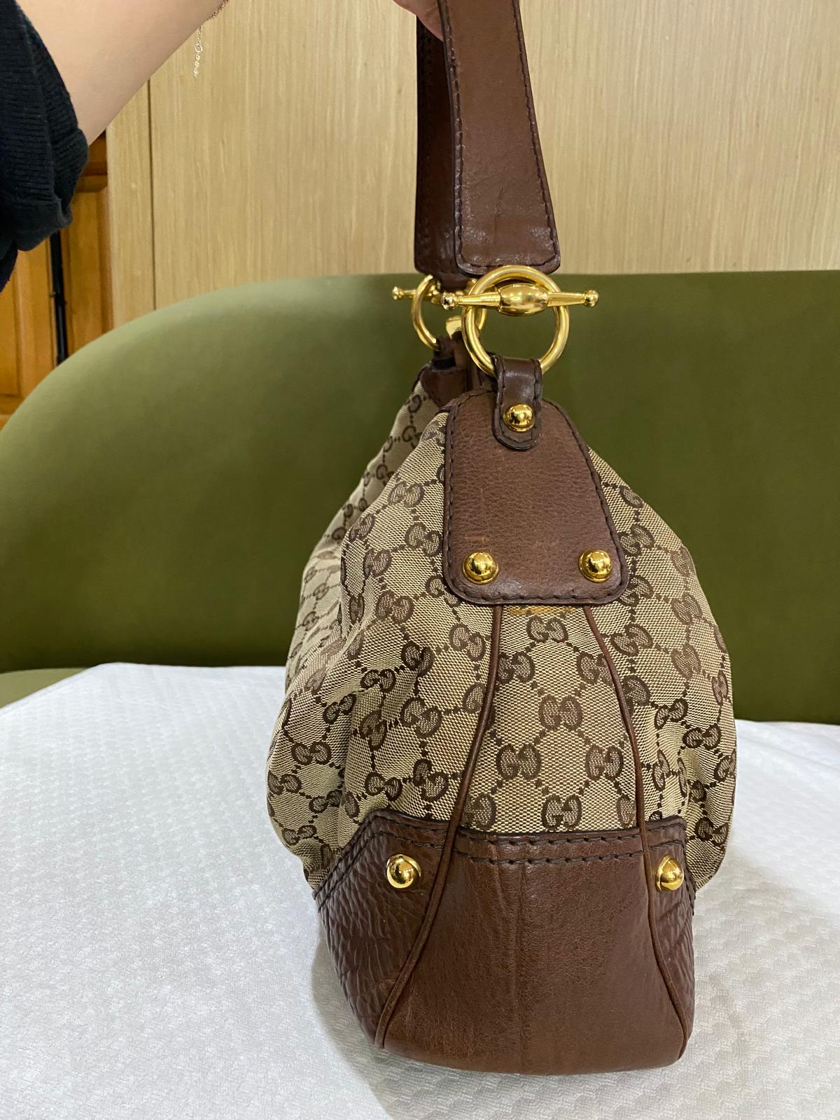 Gucci GG Monogram Jockey Hobo Shoulder bag