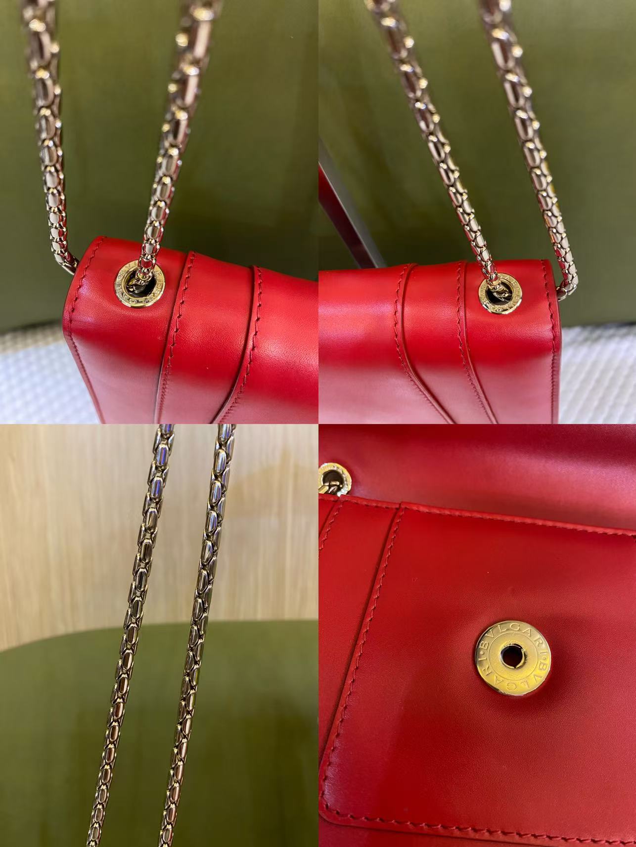 Bvlgari Serpenti Forever Small Shoulder/Crossbody Bag in red