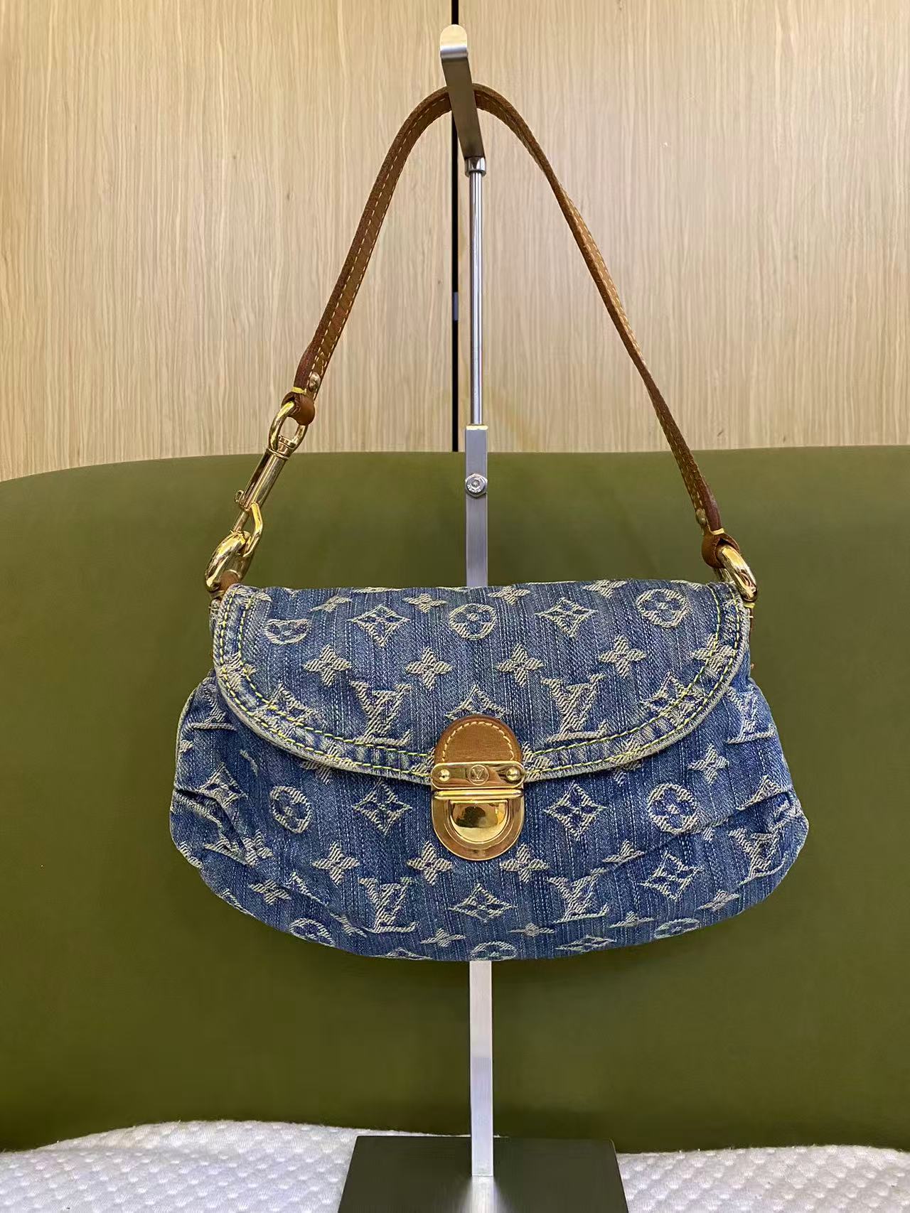 Louis Vuitton Denim Pleaty PM Blue Mini Shoulder Bag