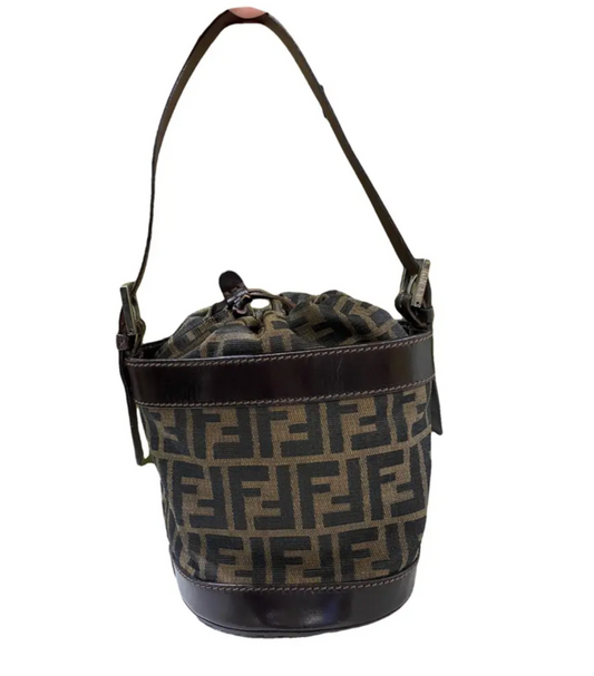 Fendi Vintage Monogram Baguette Bucket Bag