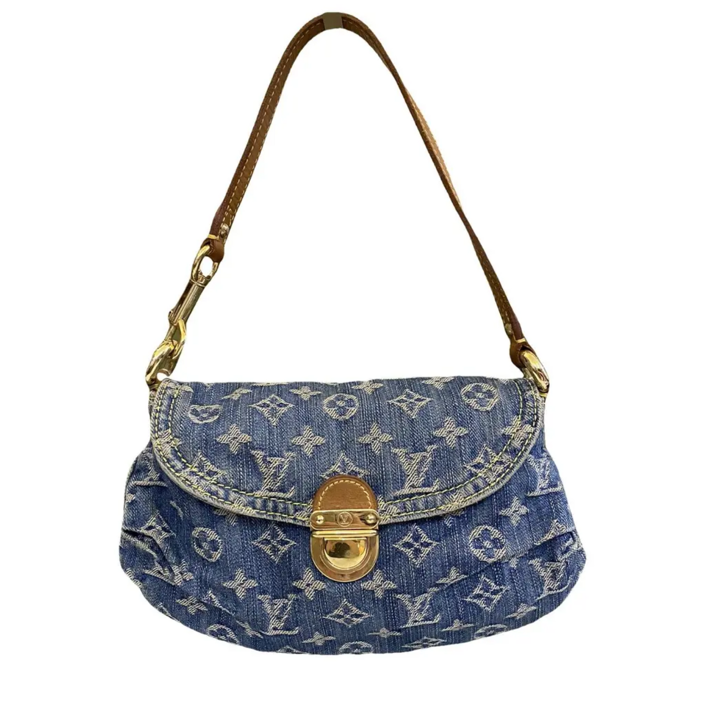 Louis Vuitton Denim Pleaty PM Blue Mini Shoulder Bag