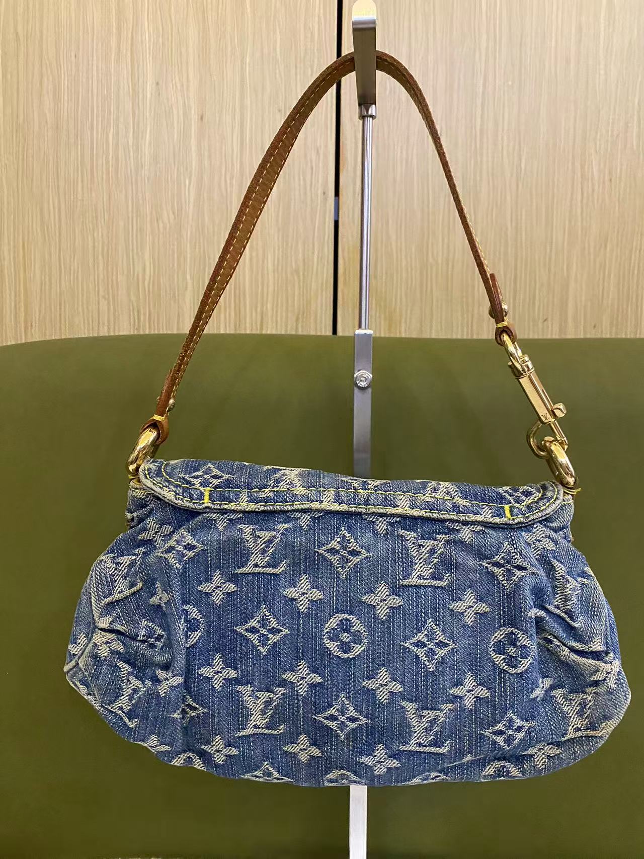 Louis Vuitton Denim Pleaty PM Blue Mini Shoulder Bag
