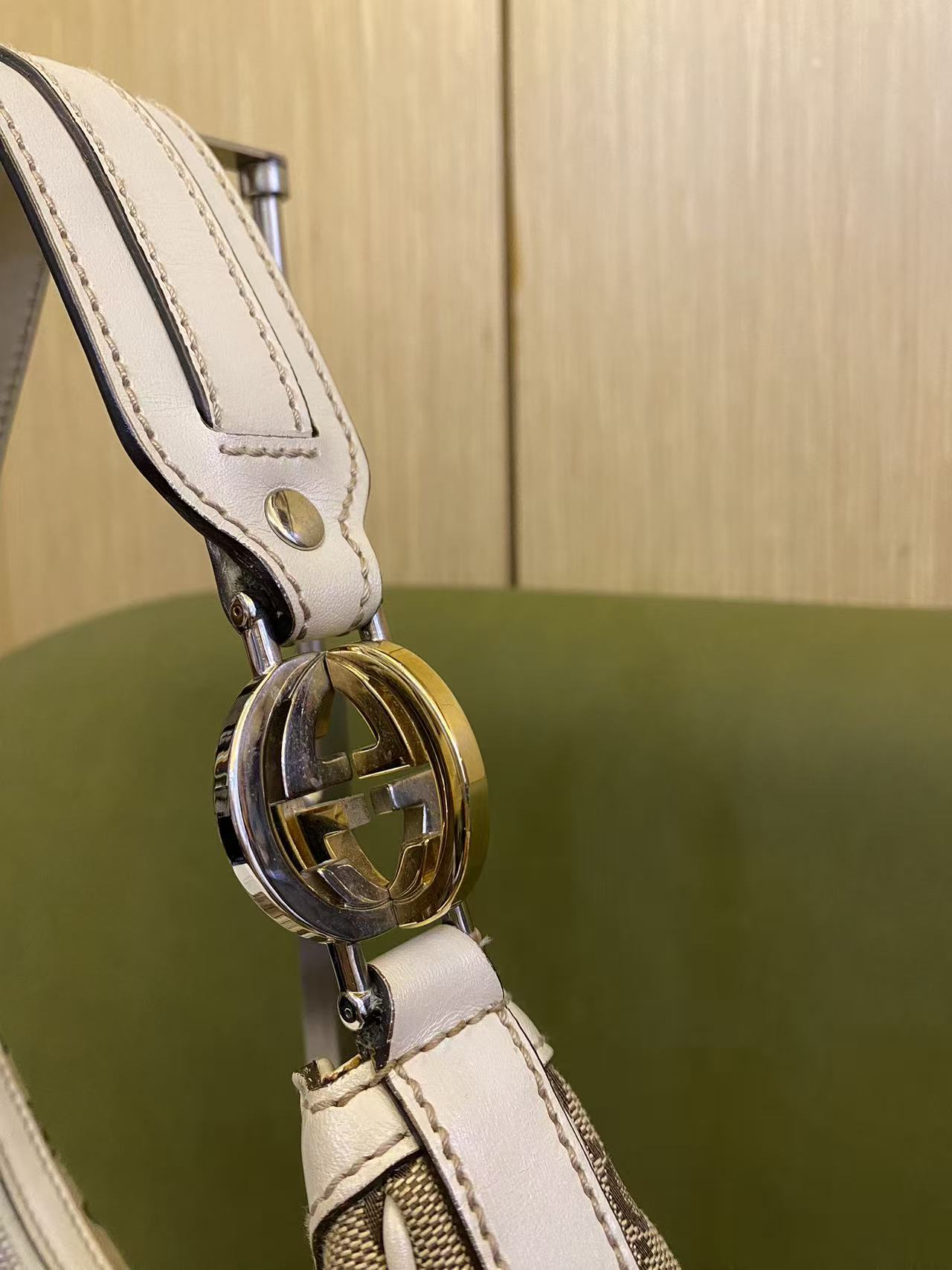 Gucci GG Monogram Medium Twin Hobo Shoulder Bag