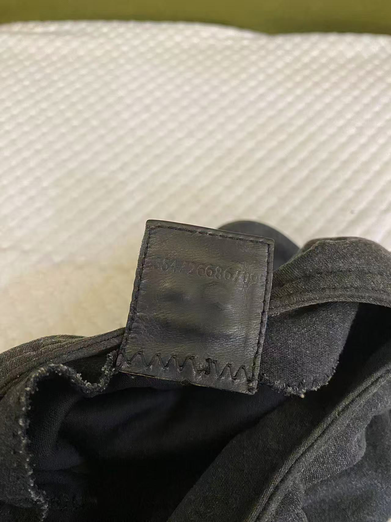 Fendi Dark Grey Cotton Baguette