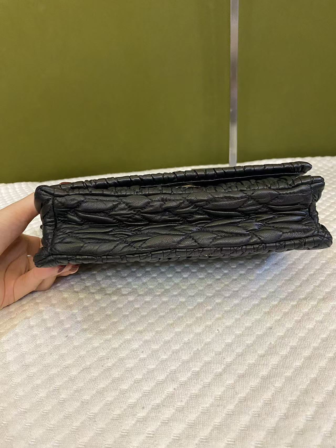 Miu Miu Matelassé Crystal Bag in Black