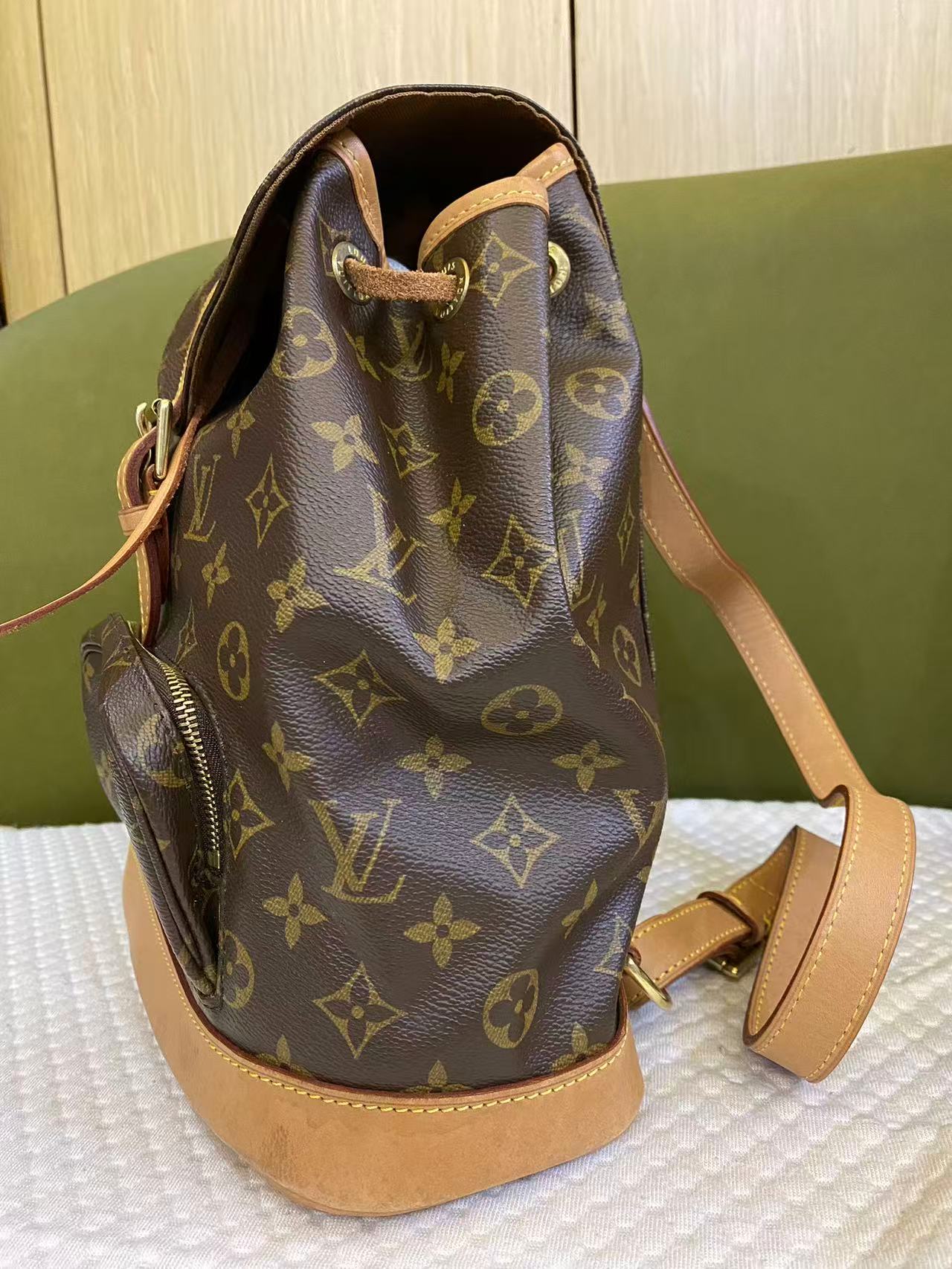 Louis Vuitton Backpack Montsouris MM in Brown Monogram Canvas