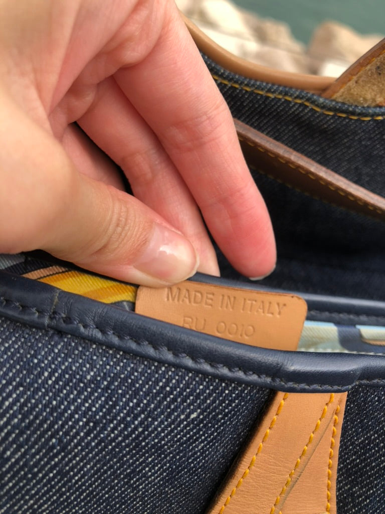 Dior denim saddle bag