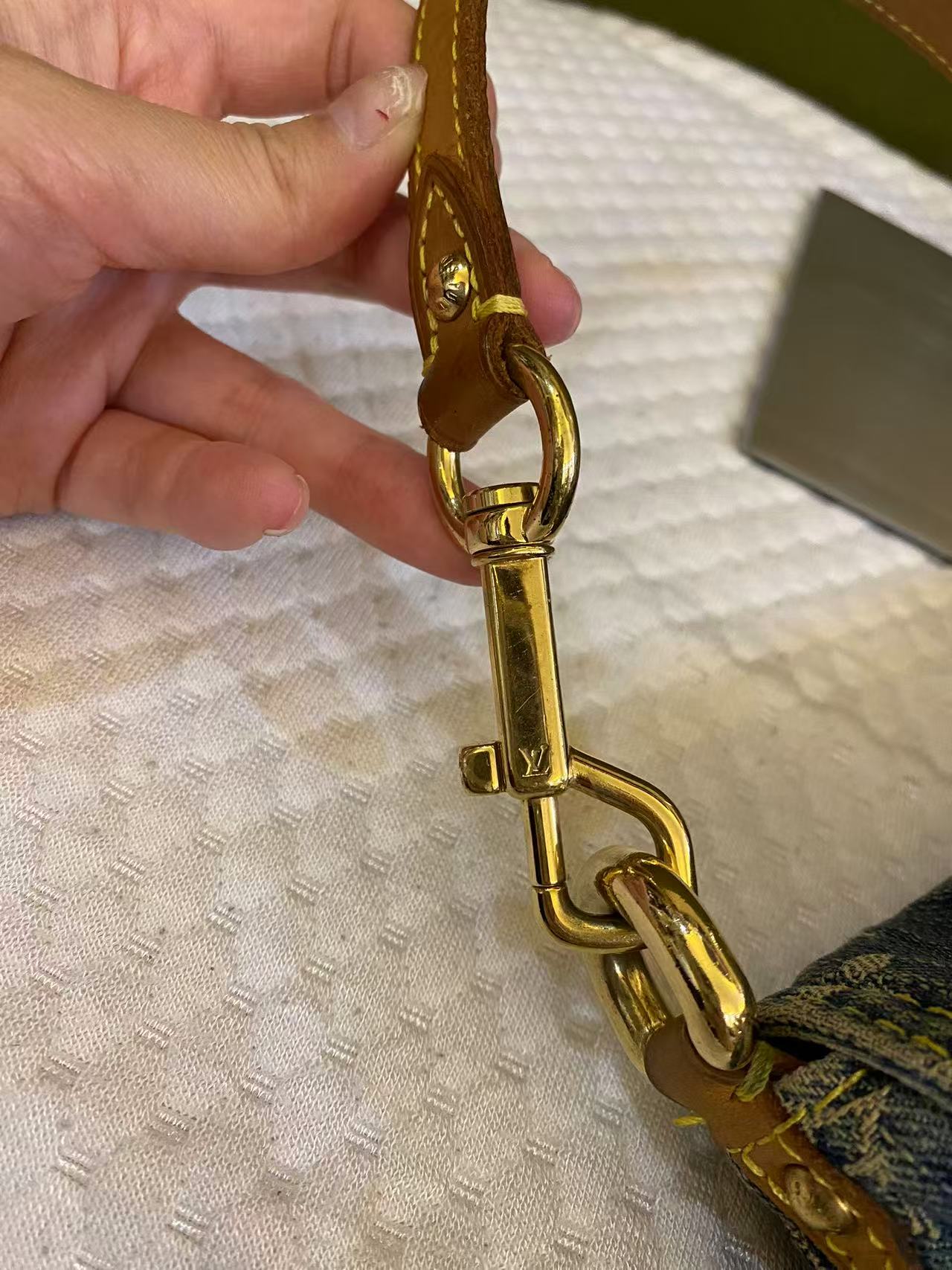 Louis Vuitton Denim Pleaty PM Blue Mini Shoulder Bag
