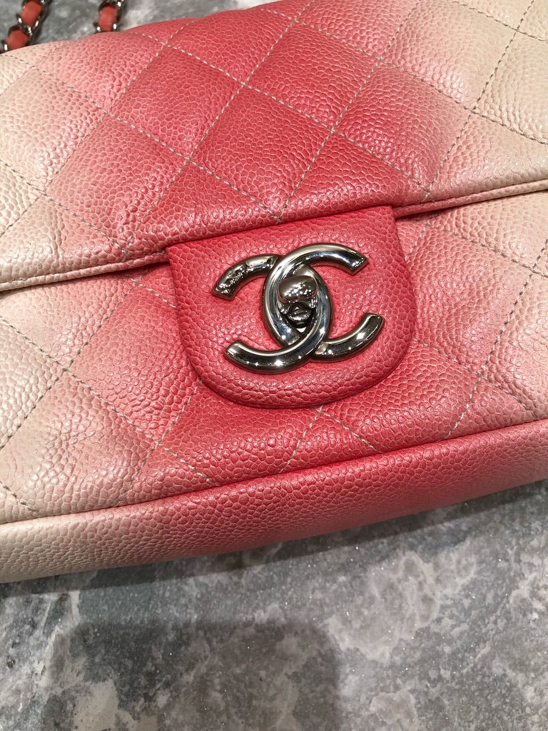 Chanel ombre single flap bag