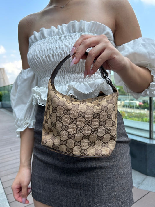 Gucci GG canvas leather mini bag