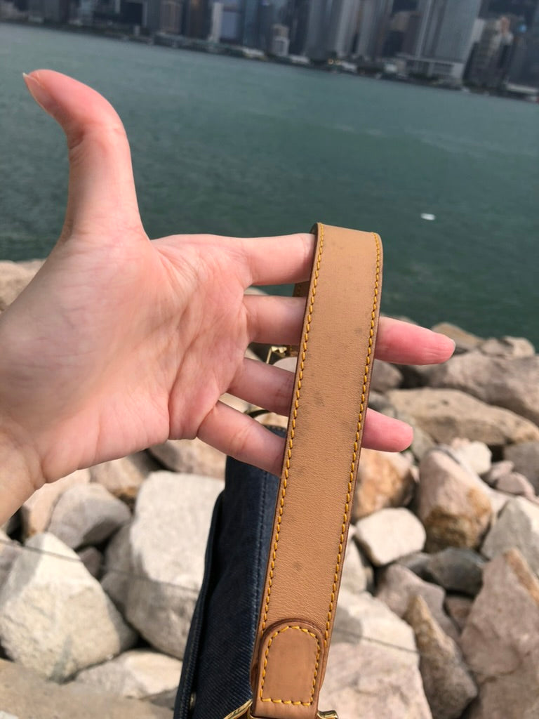 Dior denim saddle bag