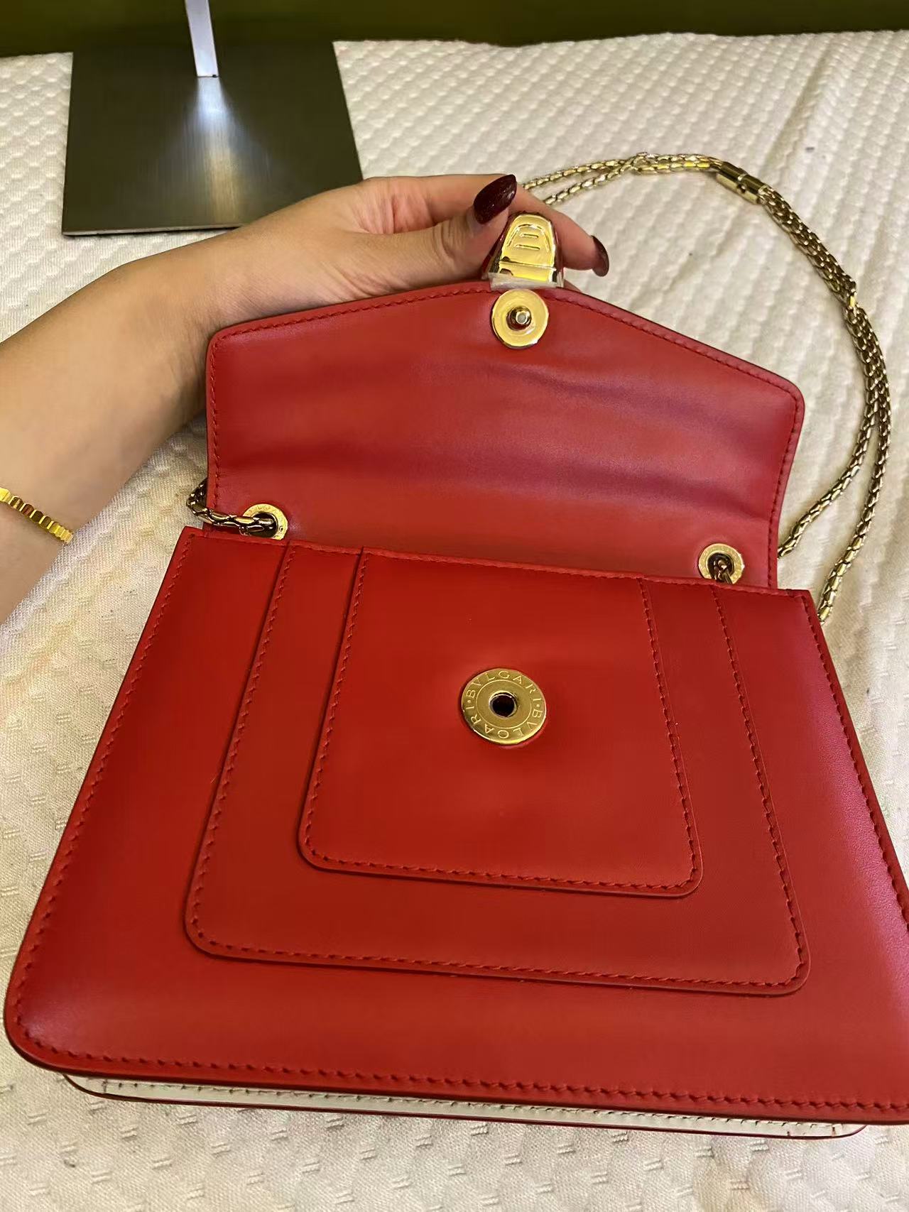 Bvlgari Serpenti Forever Small Shoulder/Crossbody Bag in red