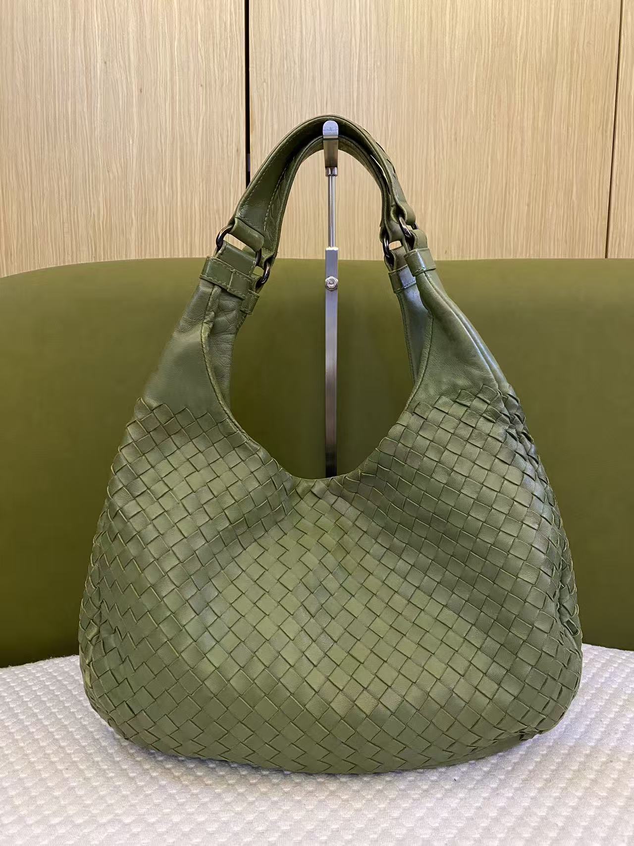 Bottega Veneta Intrecciato Medium Campana Olive Green