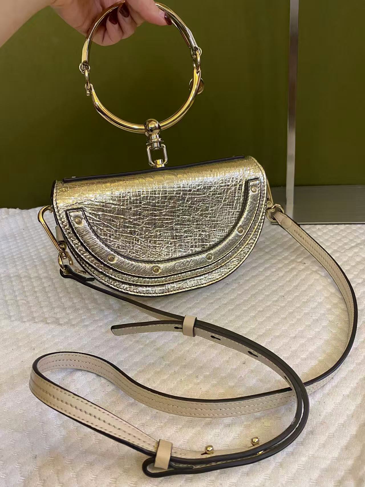 Chloé Nile Minaudière bag in metallic