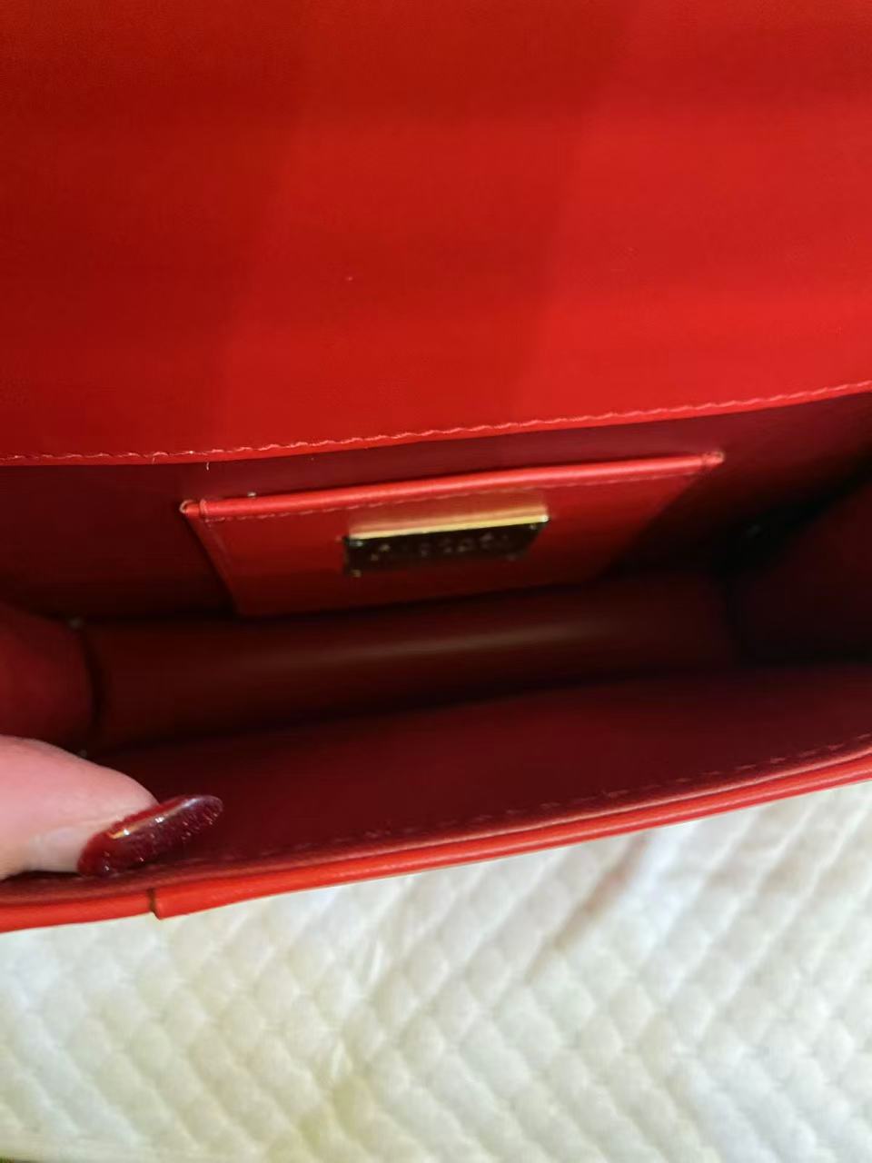 Bvlgari Serpenti Forever Small Shoulder/Crossbody Bag in red
