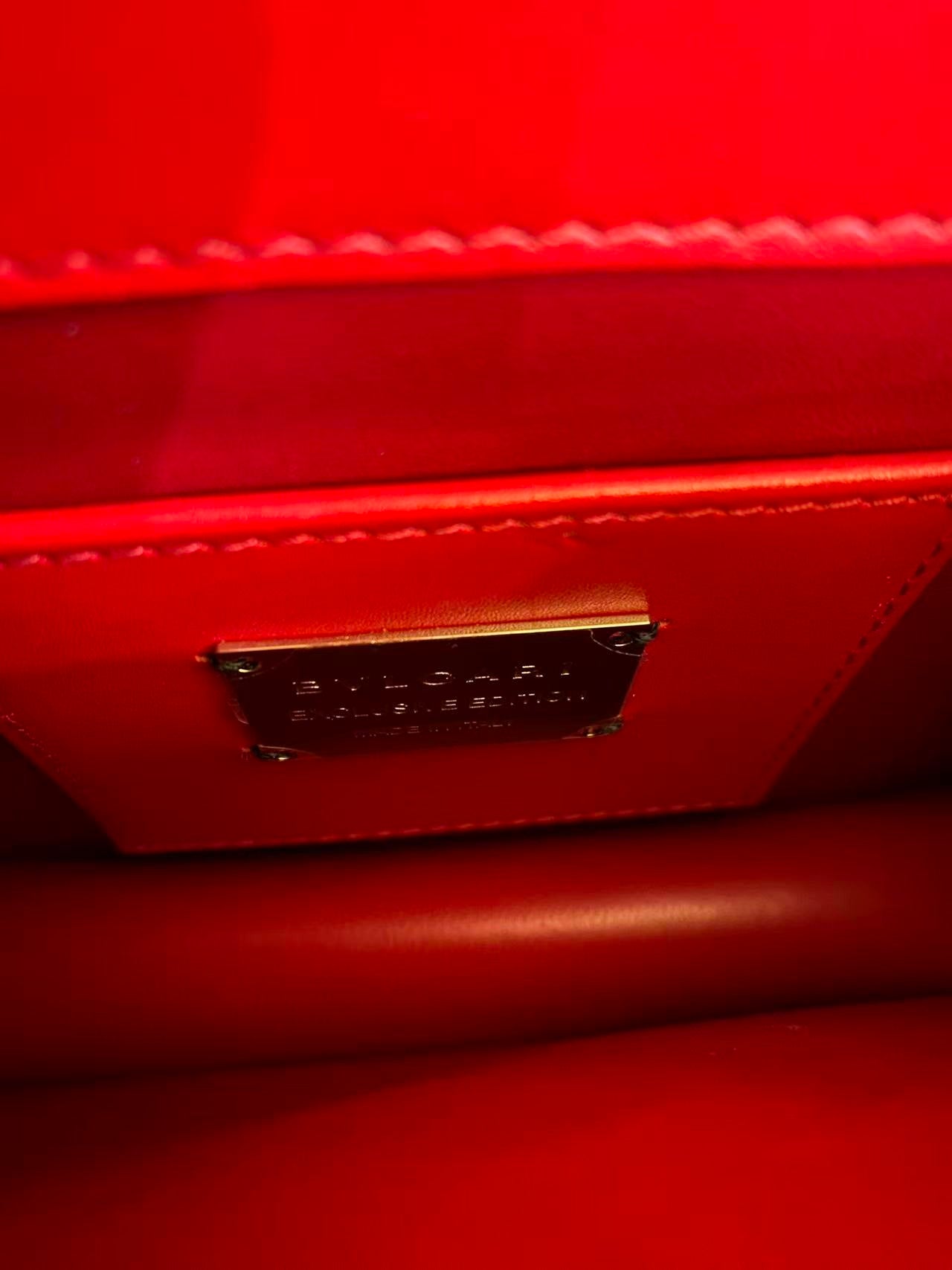 Bvlgari Serpenti Forever Small Shoulder/Crossbody Bag in red