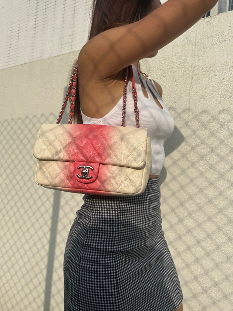 Chanel ombre single flap bag