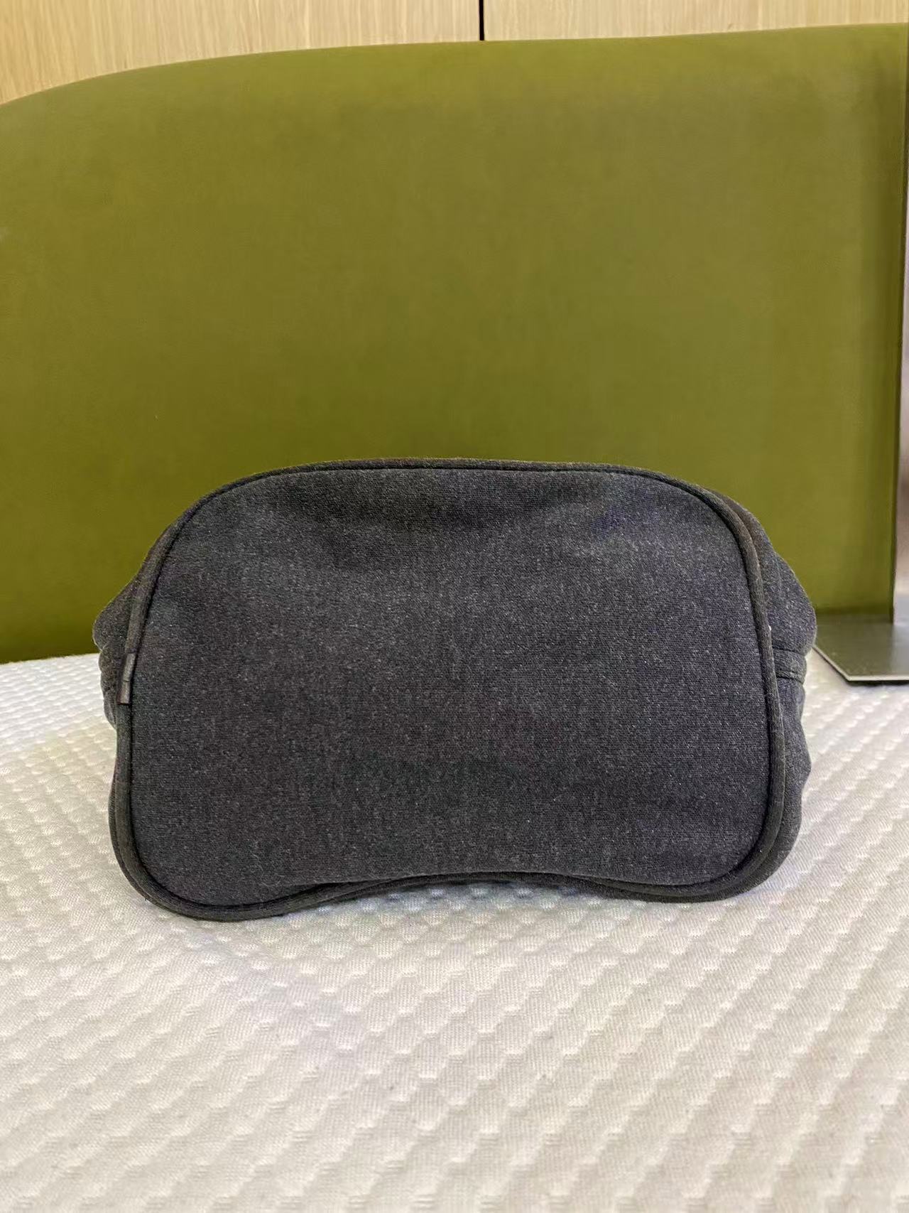 Fendi Dark Grey Cotton Baguette