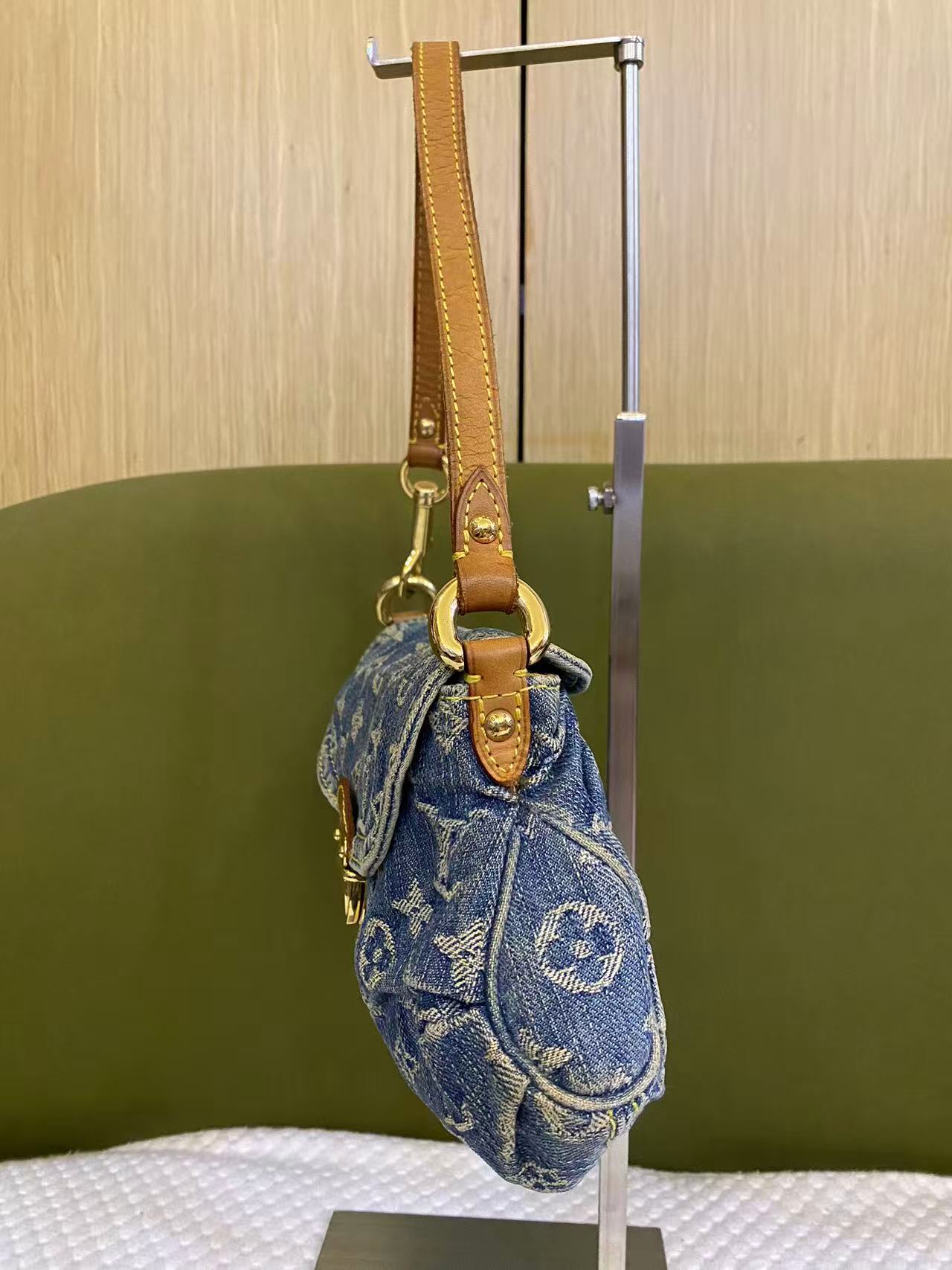 Louis Vuitton Denim Pleaty PM Blue Mini Shoulder Bag