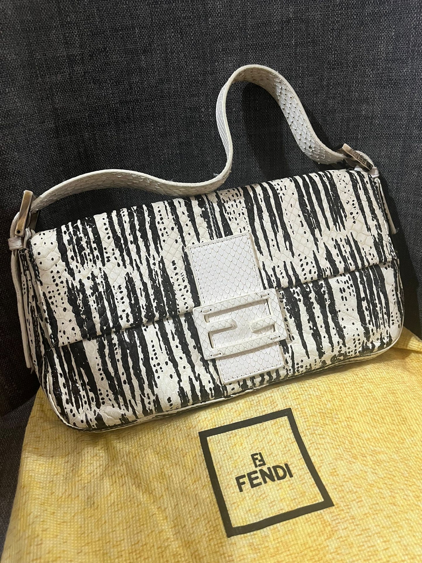 Fendi python baguette
