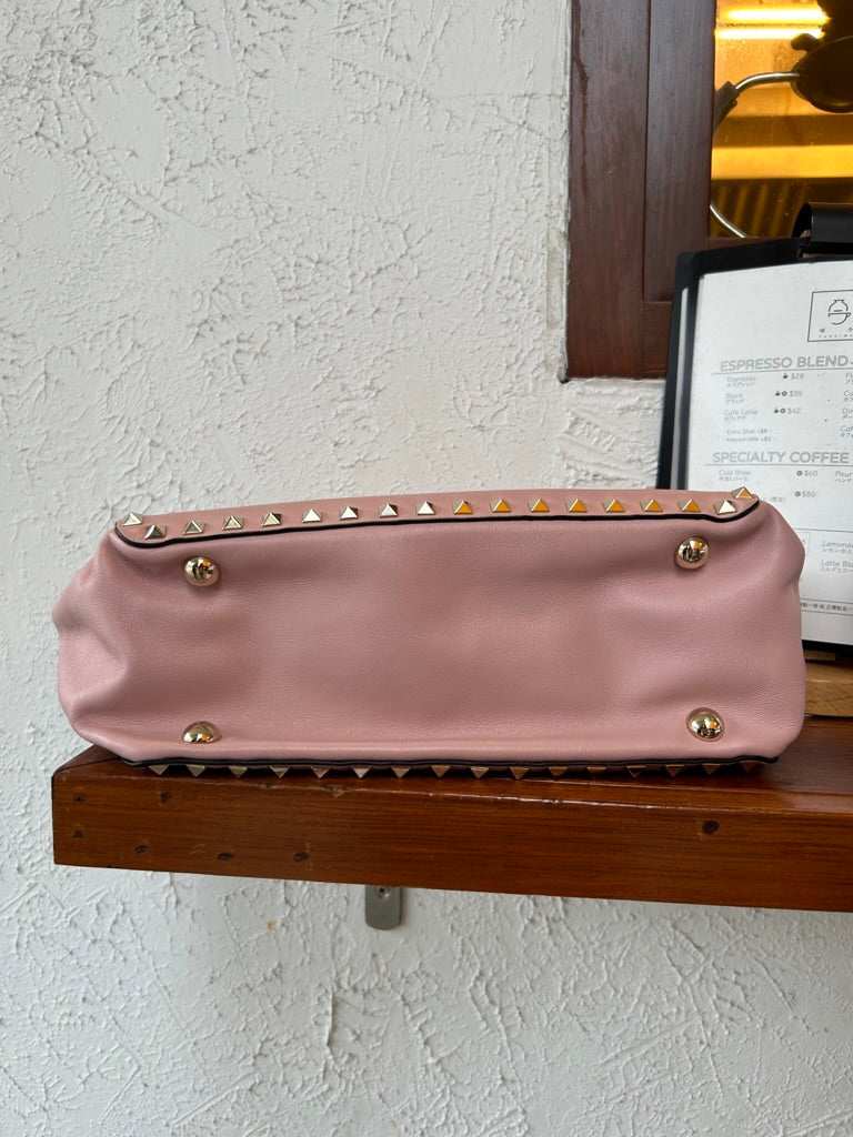 Valentino rockstud small leather tote