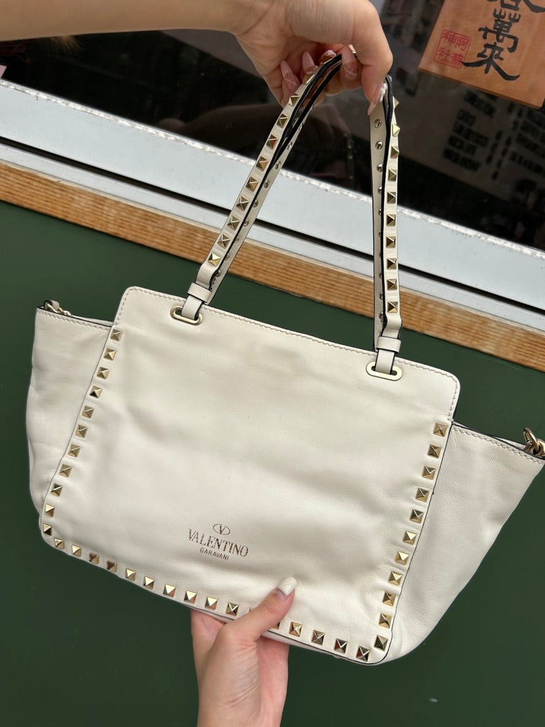 Valentino rockstud small leather tote