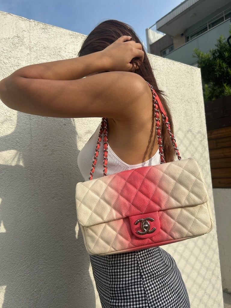 Chanel ombre single flap bag