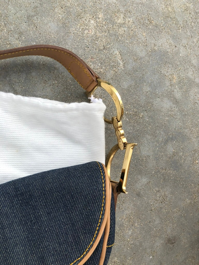 Dior denim saddle bag