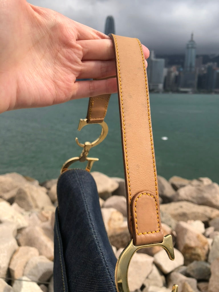 Dior denim saddle bag