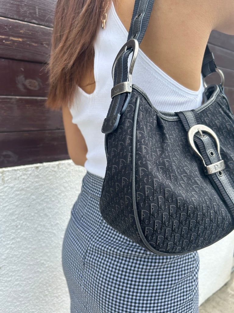 Dior monogram trotter shoulder bag