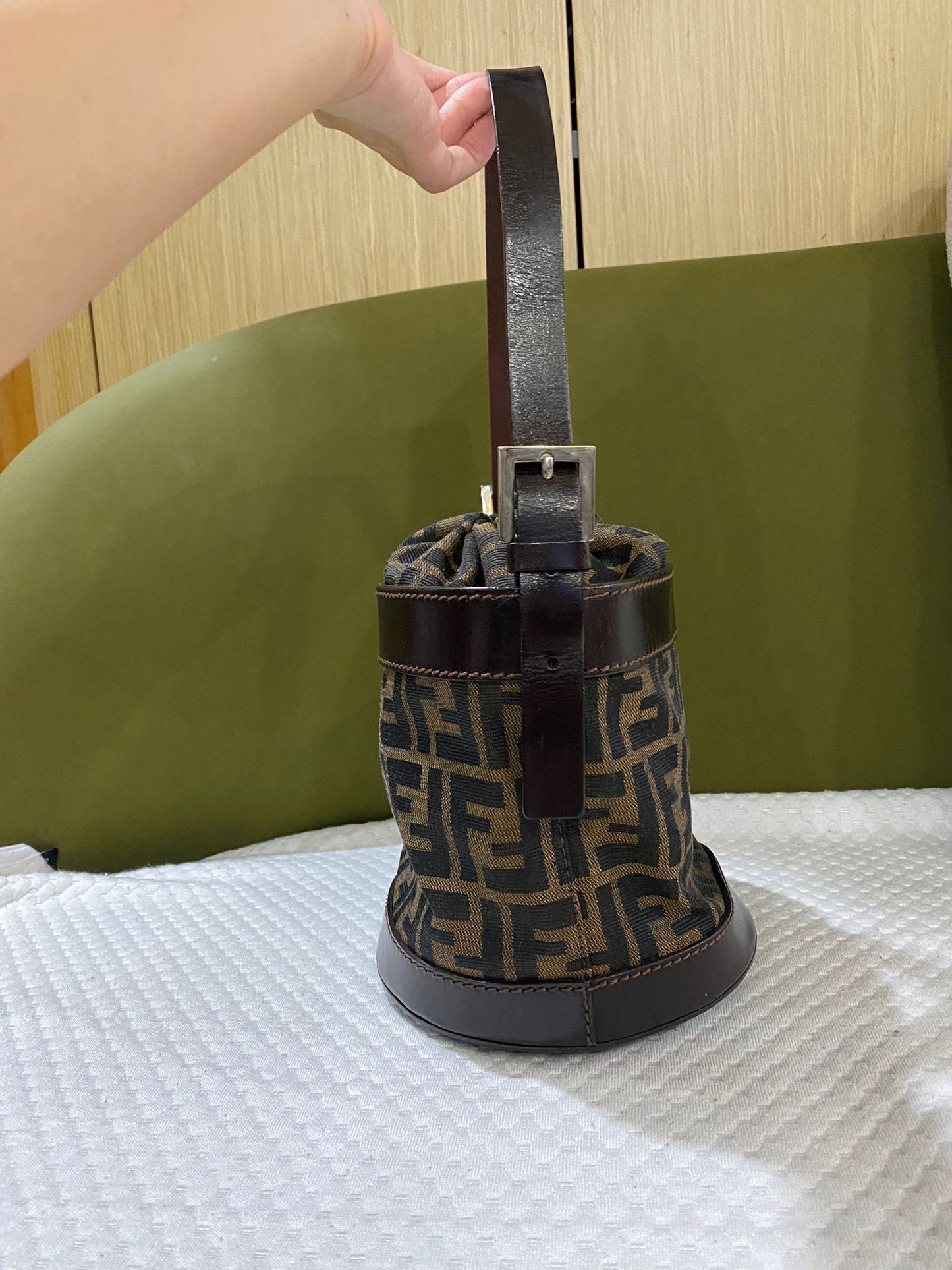 Fendi Vintage Monogram Baguette Bucket Bag