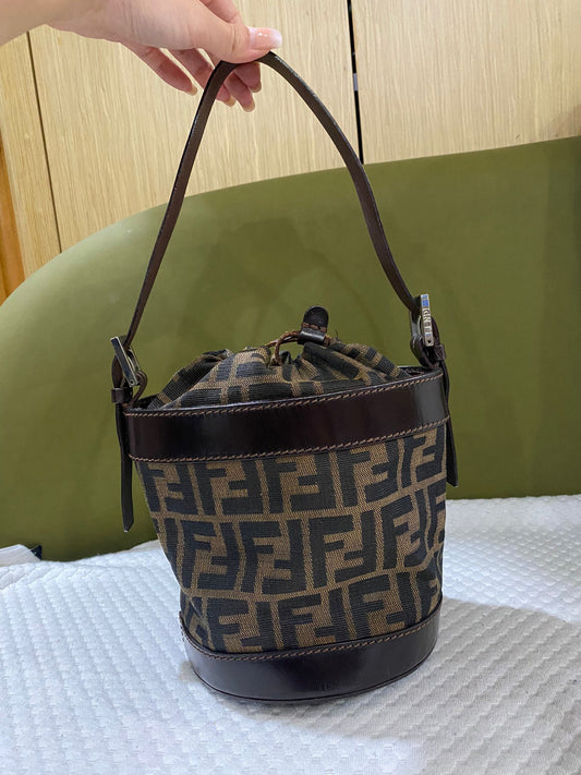 Fendi Vintage Monogram Baguette Bucket Bag